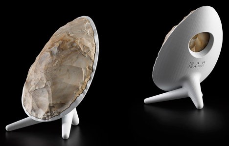 ‘Stone hand-axe’ number 6: Bringing together technologies from the farthest ends of human tool-making. Photo credit: Moti Fishbain