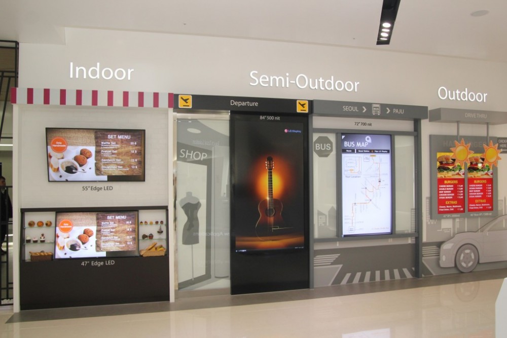 various LG Display Commercial Displays