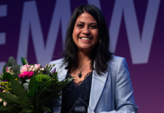 Sahana Shastry receives the Young Engineer Woman Award