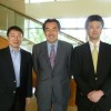 From left: Hide Tsukada, Manager of Imaging Media Divison., Shimpei Yamada, General Manager of Imaging Media Division, and Shinsuke Imanishi, Group Leader of Imaging Media Division.
