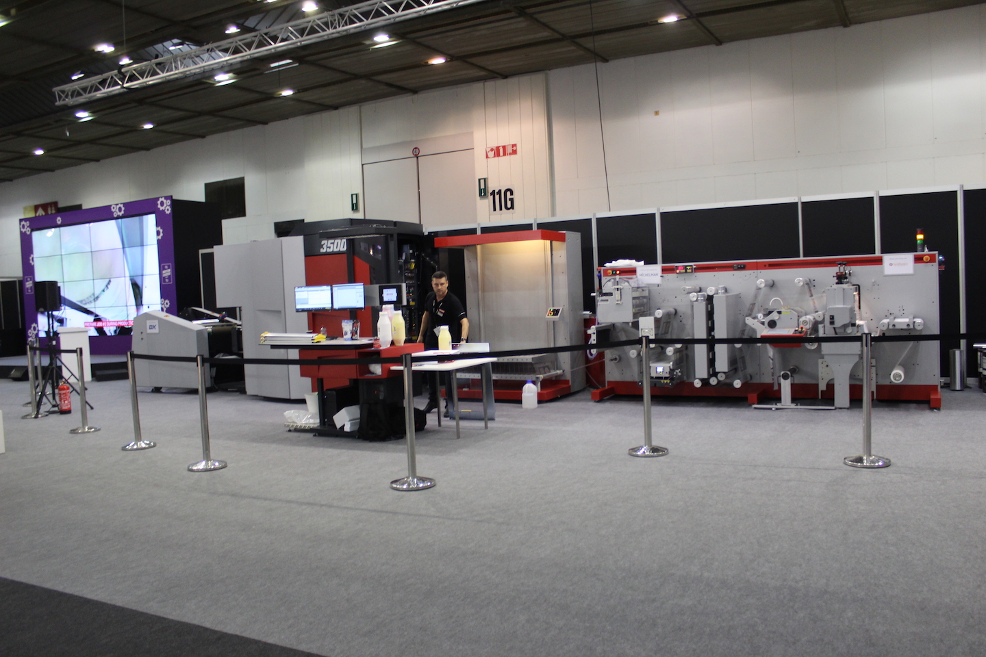 Xeikon's 3500 at the demo area where many applications were shown